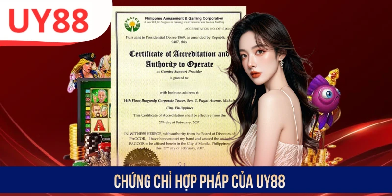 Chứng chỉ hợp pháp của UY88